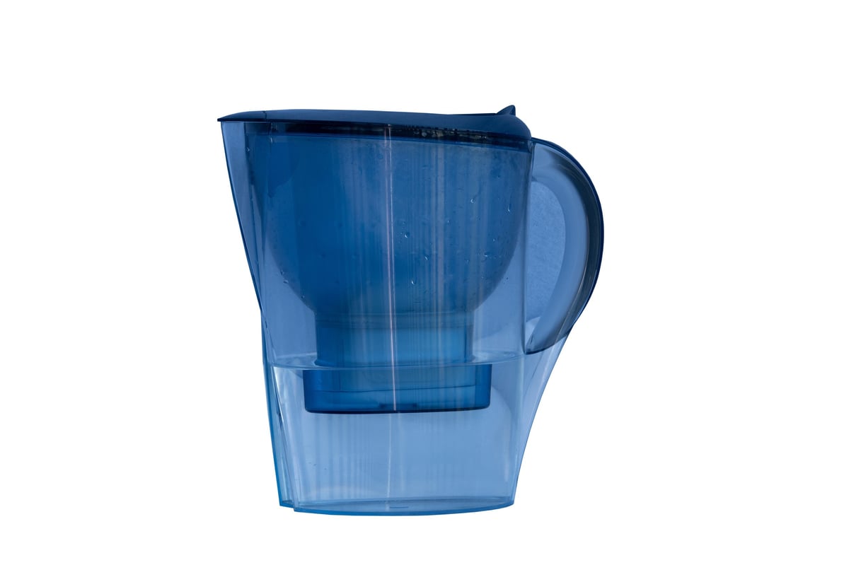 Water filter in a plastic jug isolated on white background